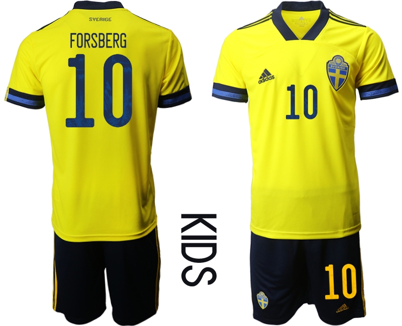 Youth 2021 European Cup Sweden home yellow #10 Soccer Jersey->portugal jersey->Soccer Country Jersey